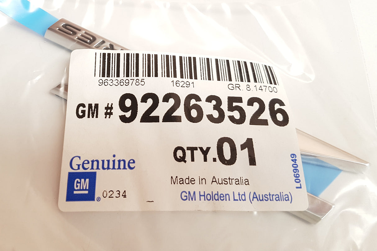 Z Series Badge Emblem Pair (2) for Holden Commodore VE & Cruze JH Genuine 92263526 NEW
