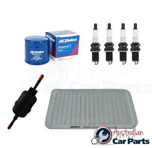 OIL AIR & FUEL FILTER SPARK PLUGS SERVICE KIT ACDelco suitable for Mazda 2 DY 1.5l 2002-2007