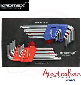 Metric & Imperial Hex Key 19 Piece Set in EVA