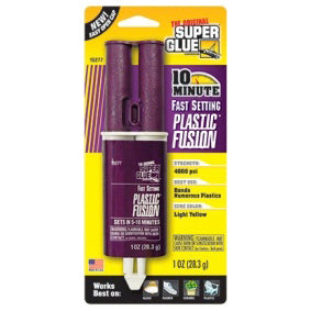 Original Superglue  Fast Setting Plastic Fusion  Methacrylic Based - Industrial Strength 1oz Card