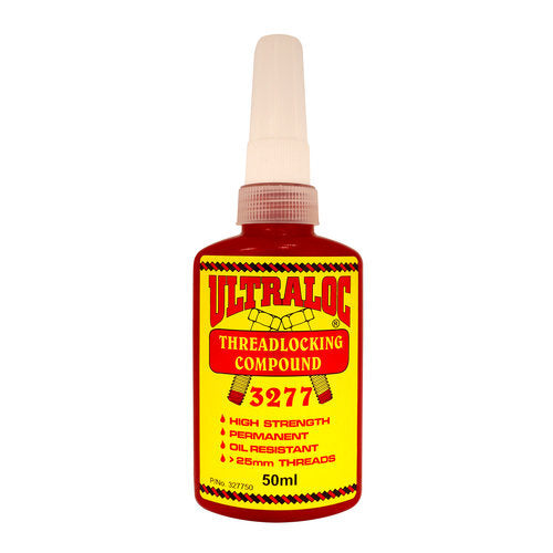 Ultraloc Threadlocking Compound Red - Anaerobic High Strength Permanent Grade - High Viscosity - Oil Resistant 50ml