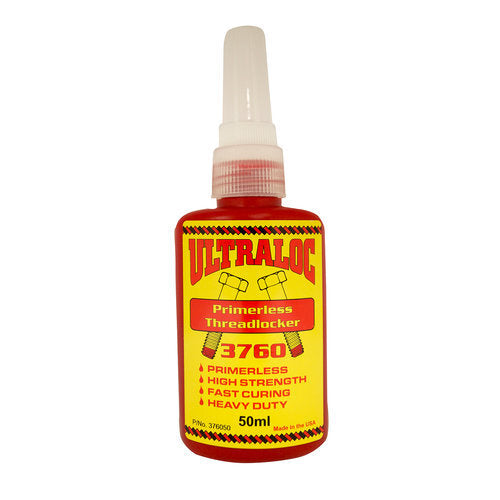 Ultraloc Primerless Threadlocking Red - Primerless High Strength Fast Curing - High Viscosity 50ml
