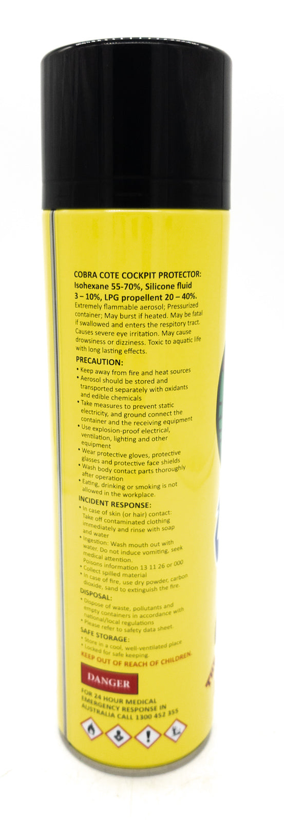 Cobra Cote Black Aqua automotive Vinyl Protection Anti Static NEW Large 350G Aerosol King Size