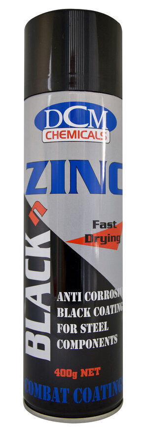DCM Chemicals Black n' Zinc Fast Drying, Industrial Strength 400g Aerosol