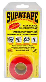 Supatape Red forms a non-conductive, air & water tight insulating seal. 3.8cm x 3m