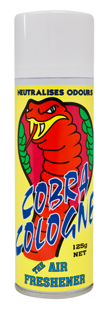 Cobra Cologne Aero Vanilla Air Freshener 125G Aerosol Neutralizes Odours, Great Car Care Product
