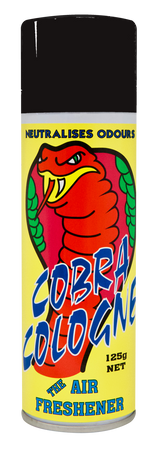 Cobra Cologne Aero Black Aqua Car Air Freshener 125G Aerosol Neutralizes Odours