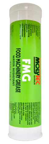 Molytec Food Machine Grease Aliuminum Complex #2 NLGI Lithium Grease, Pure White, Odourless 450g Cartidge
