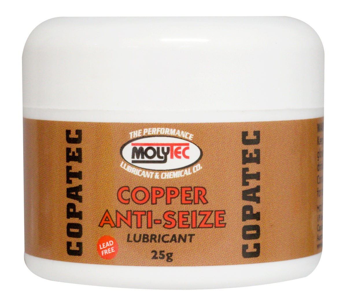 Molytec Copatec Anti-Seize Copper based Anti-Seize Compound, Protects parts from Corrosion, Gailing & Seizing 25g pod 6 Pack