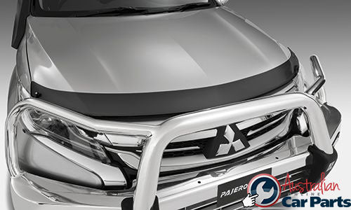 Mitsubishi Pajero Sport QE Tinted Bonnet & clear Headlamp Protector combo Genuine 2016-