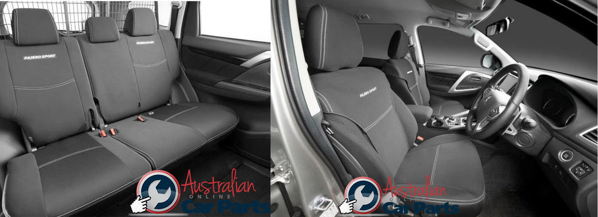 Seat covers Front & Rear set Neoprene suitable for Mitsubishi Pajero Sport QE Genuine 2016-