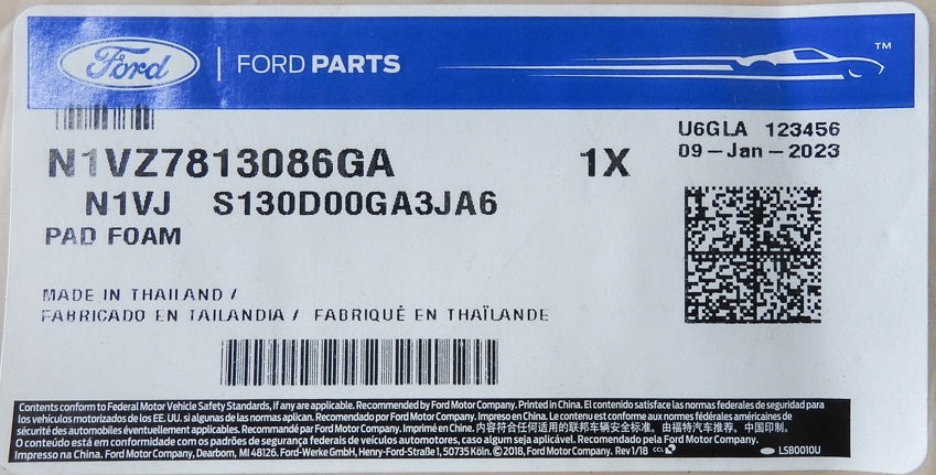 Mats Carpet 4 Piece N1VZ7813086GA For Ford