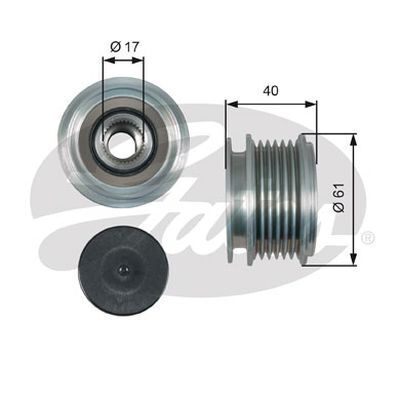 Pulley - Alternator Overrunning Clutch  Gates OAP7013