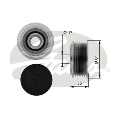 Pulley - Alternator Overrunning Clutch  Gates OAP7055