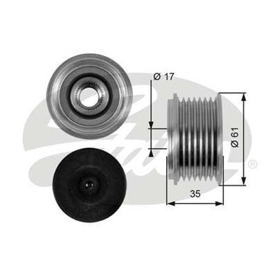 Pulley - Alternator Overrunning Clutch  Gates OAP7075