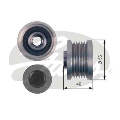 Pulley - Alternator Overrunning Clutch  Gates OAP7094