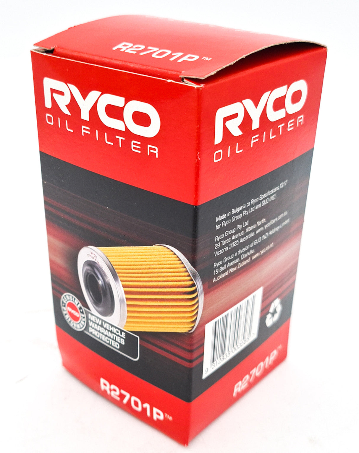 Oil Filter R2701P Ryco For Audi A3 2.0LTD T BMN 8PA Sportback TDI