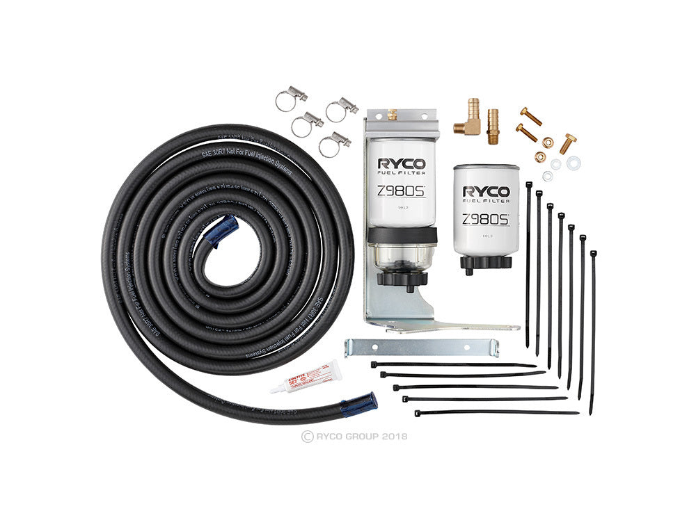 Fuel Water Separator Kit Ryco RFWK106 For Toyota Landcruiser, VDJ76R,VDJ78R, 4.5 TD 24V 4x4 (VDJ76, VDJ78, VDJ76R, VDJ78R) 01/07-on