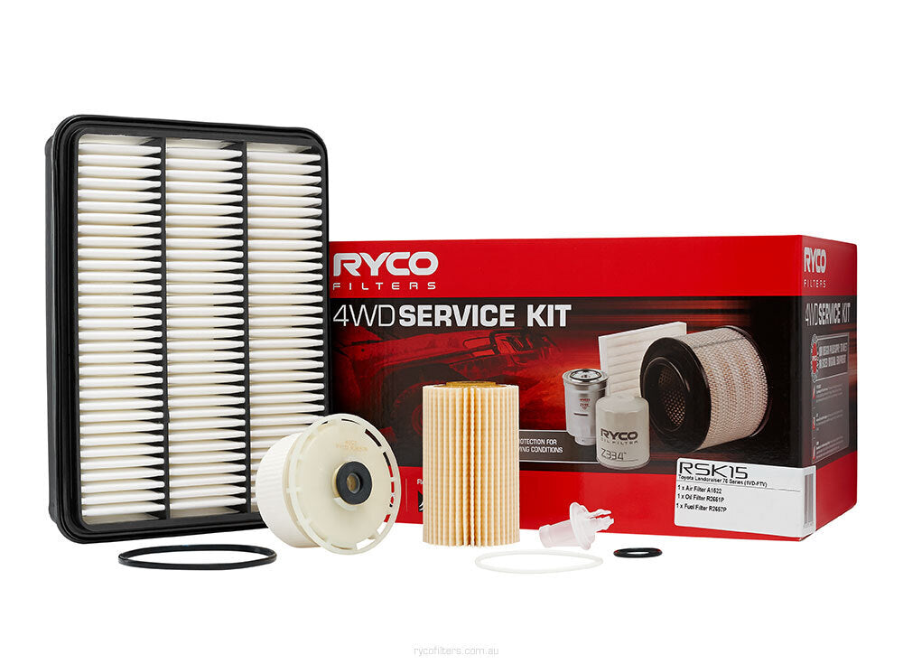 Service Filter Kit RSK15 Ryco For Toyota Land Cruiser 4.5LTD 1VD FTV VDJ79 Pickup 4.5 TD 24V 4x4