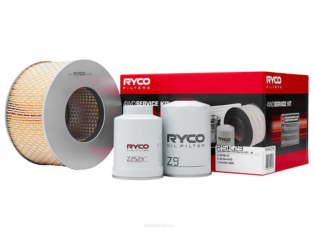 Oil Air Fuel Filter Service Kit Ryco for Hilux LN147 LN172 LN167 3.0 Diesel RSK23