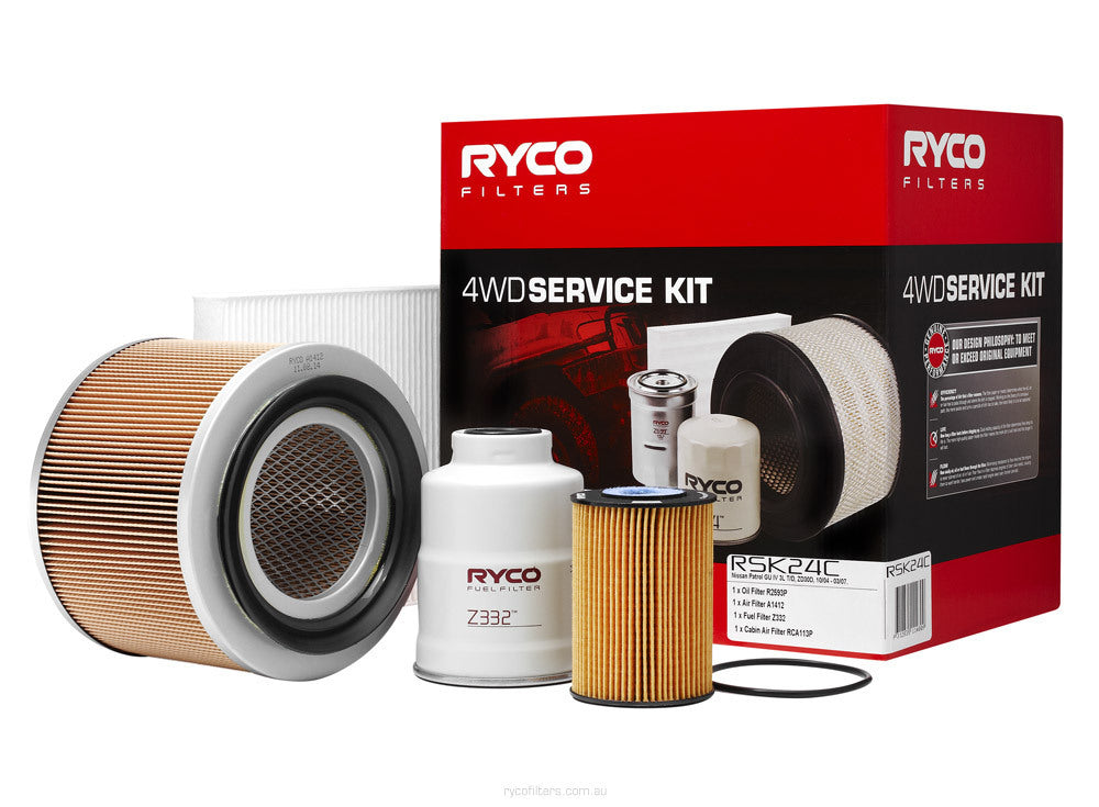 Oil Air Fuel Cabin Filter Service Kit Ryco for Patrol Y61 GU 3.0 Diesel RSK24C 2000-2020