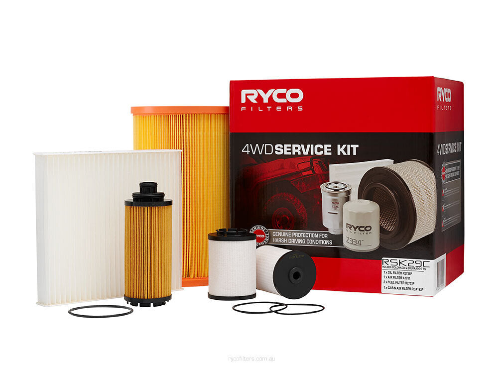 Oil Air Fuel Cabin Filter Service Kit Ryco for Colorado Trailblazer RG 2.8L Diesel 2012-2020 RSK29C