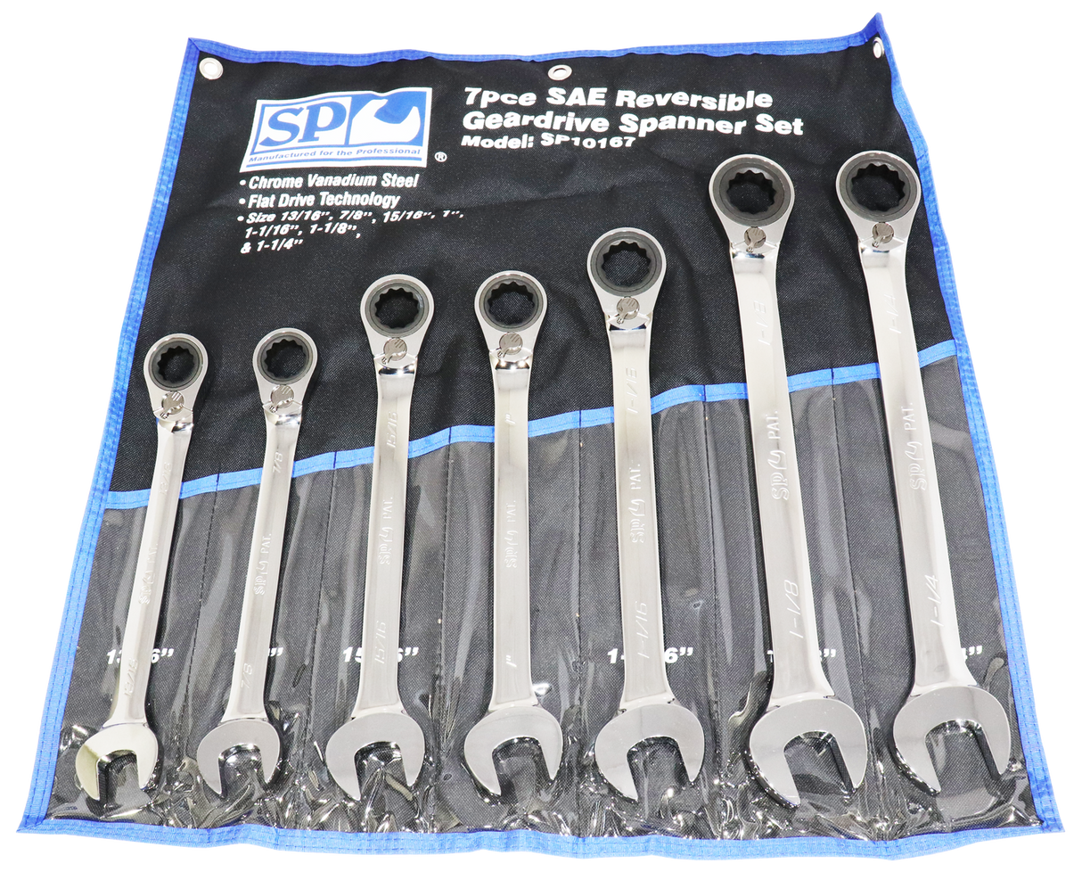 SP Tools Spanner Set 5 PieceAE Reversible Gear Drive SP10167