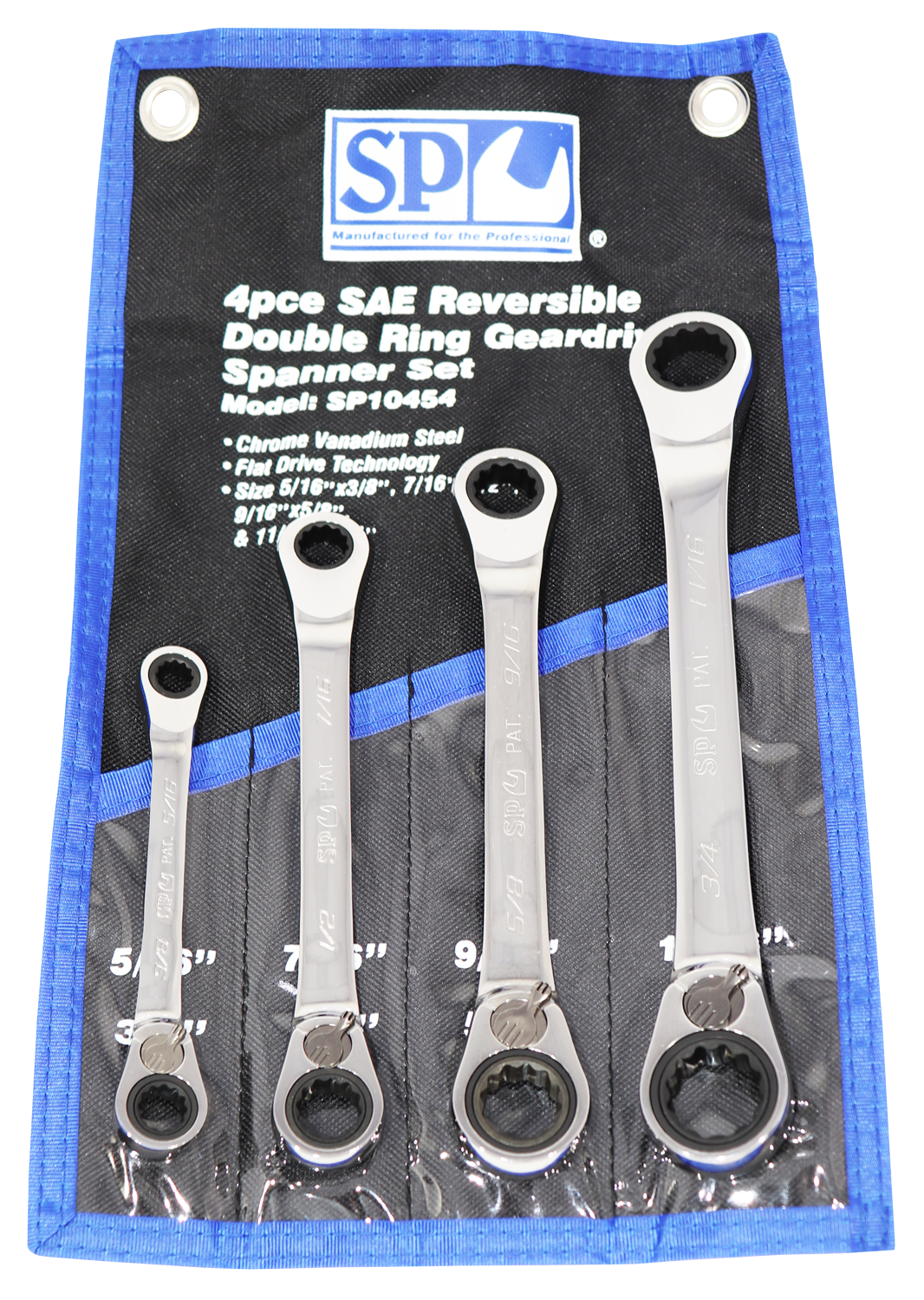 SP Tools Spanner Set Double Ring Gear Drive SAE 4 PieceP10454