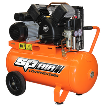Load image into Gallery viewer, SP Tools 2.2 HP Belt Drive Compressor 50ltr Tank SP13-50X