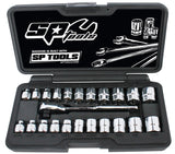 SP Tools Socket Set 1/4" Metric SAE 23 Piece Low Profile SP20121