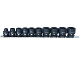 Metric Impact Socket Set 3/8 drive Stubby 10 piece on Rail SP Tools SP20255