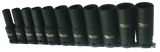SP Tools Socket Rail Impact 1/2 Drive Deep 6 Point 11 Piece Metric SP20360