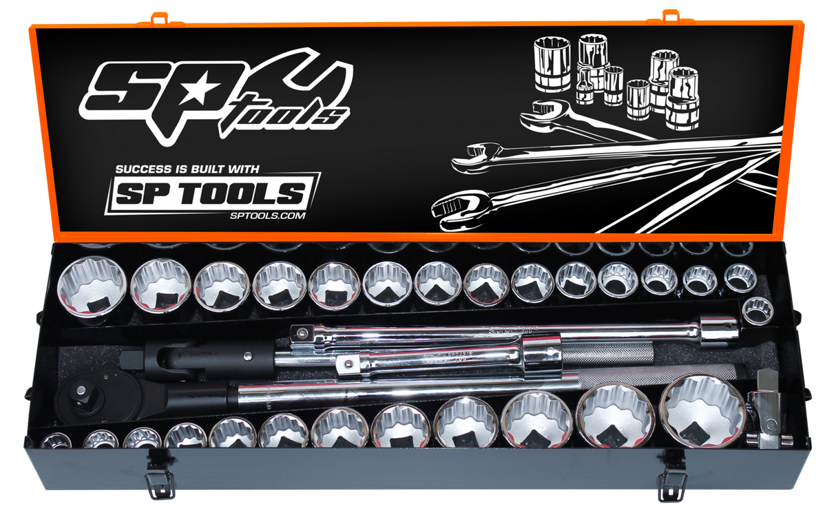 SP Tools Socket Set 3/4 Drive 12 Point 32 Piece Metric/SAE SP20400
