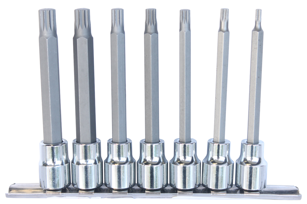 SP Tools 5 Piece 3/8" Drive 100mm Spline Bit Socket rail SP20544