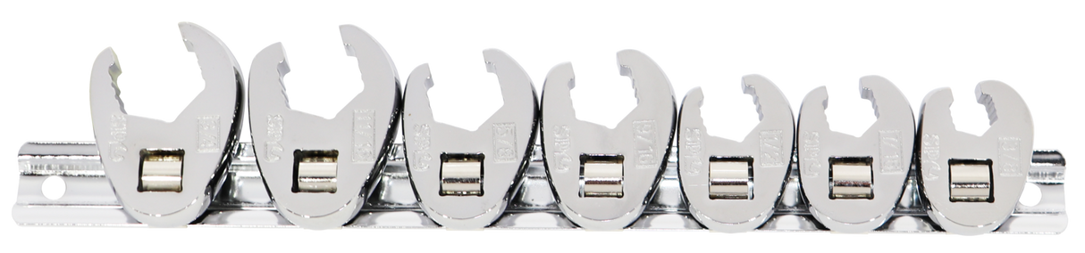 SP Tools Flare Crowfoot Nut Wrench rail 3/8" Drive SAE 7 Piece SP20594