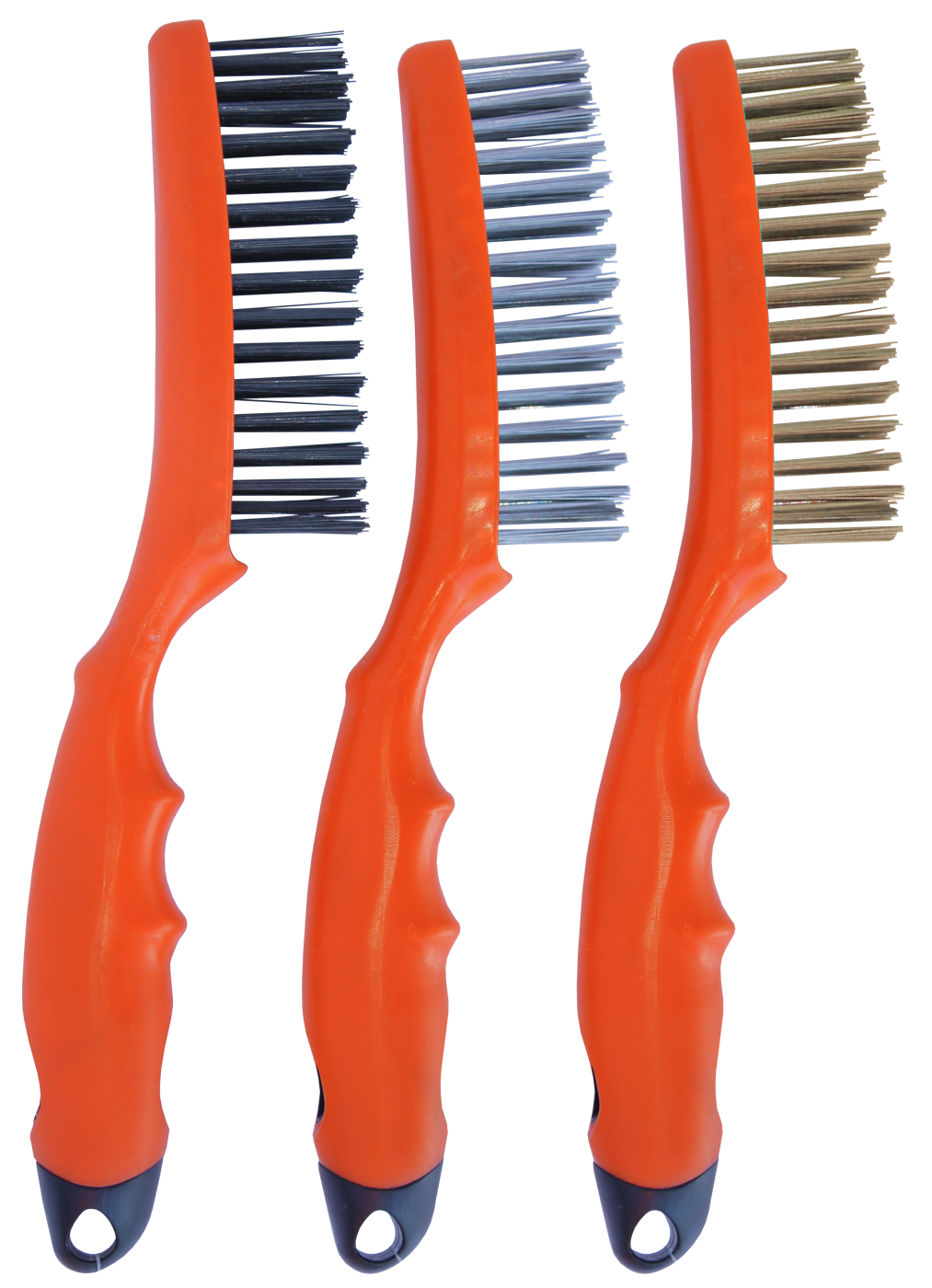 SP Tools Brush Wire 254Mm 3Pc Set - 4 X 16 Row Pp Handle SP30892