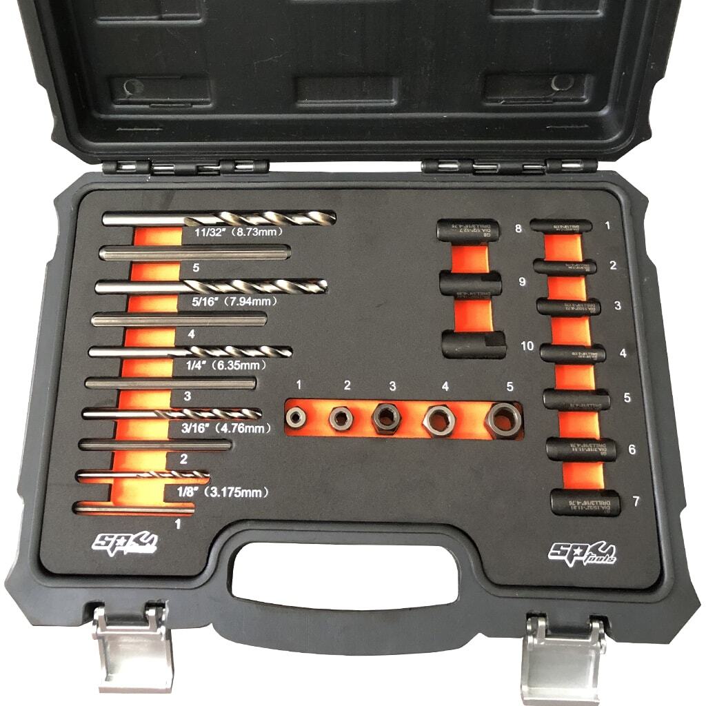 SP Tools Screw Extractor Drill and Guide Set 25 Piece SP31320