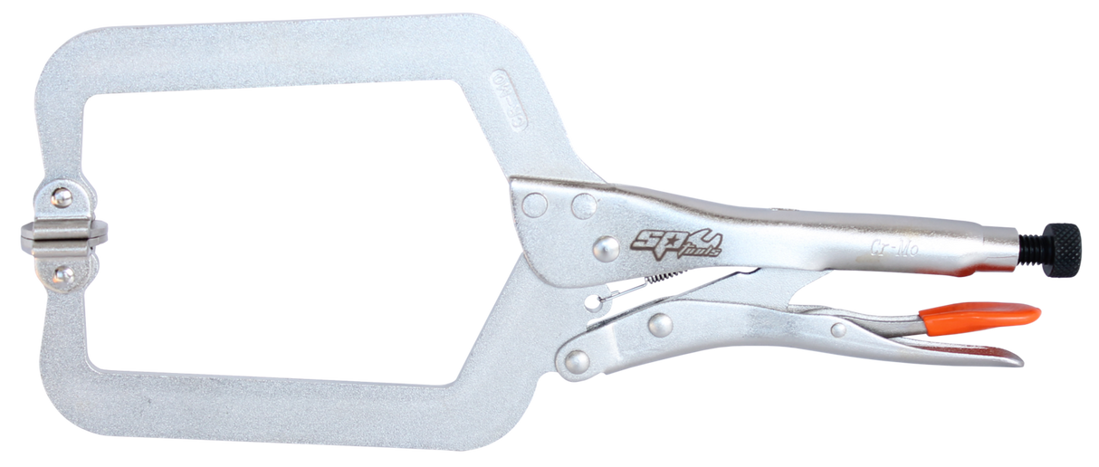 SP Tools Pliers Locking C-Clamp Deep Throat Swivel Pad 380M SP32657