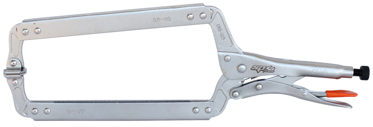 SP Tools Pliers Locking C-Clamp Deep Throat Swivel Pad 450M SP32658