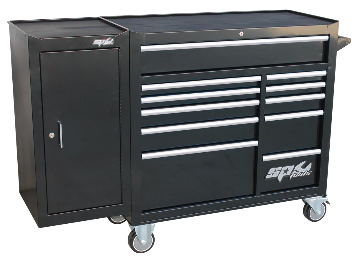 SP Tools Roller Cab Black Custom 11" Drawer + Side Cabinet SP40160