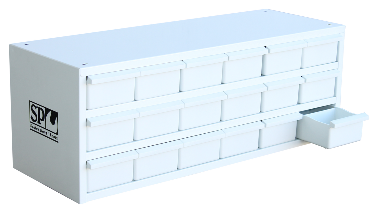 SP Tools Heavy Duty Steel Parts Storage Unit - 18 Drawer - SP40568