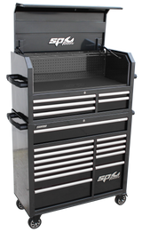 Sumo Series Power Hutch Tool Box 18 Drawer (BLACK/CHROME) SP40698