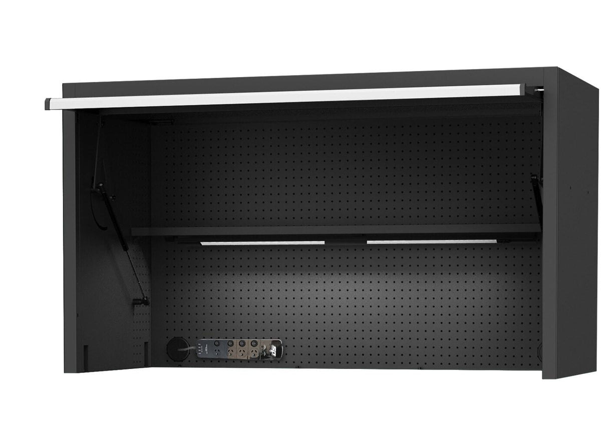 SP Tools USA Sumo Series 59" Top Hutch for Tool Cabinet SP44730 Black/ Chrome