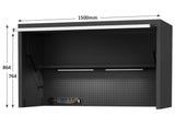 SP Tools USA Sumo Series 59" Top Hutch for Tool Cabinet SP44730 Black/ Chrome