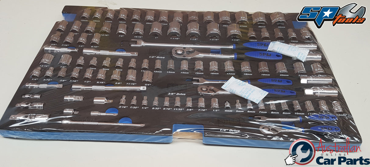 SP Tools EVA Toolkit 103 Piece Metric/SAE Socket & Accessories SP50005