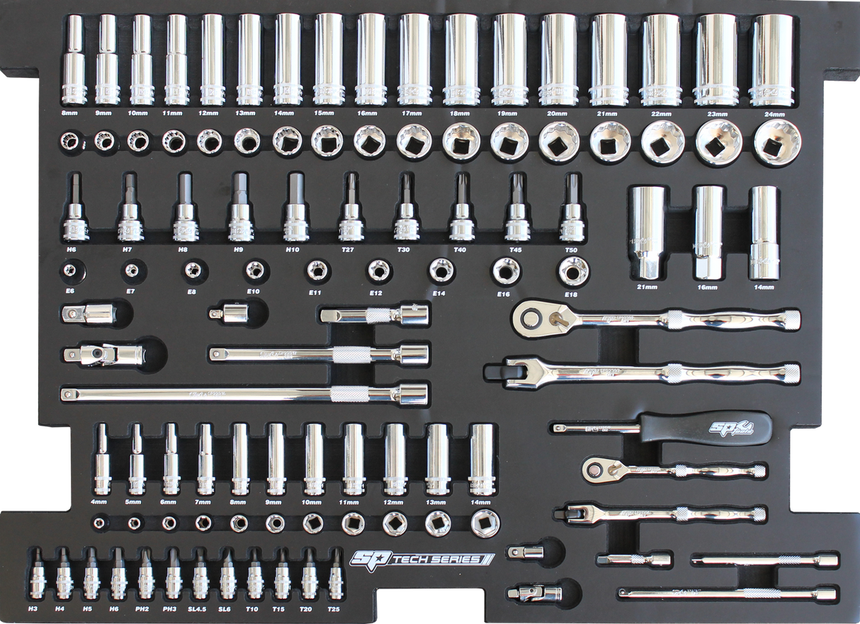 SP Tools Eva ToolKit 106 Piece Metric Socket & Accessories SP50007