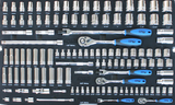 SP Tools Eva ToolKit 122 Piece Metric/SAE Socket & Accessories SP50008
