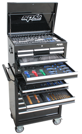 SP Tools Roller Tool Boxes & Tools 307PC Metric SAE SP50105X Black Custom Series