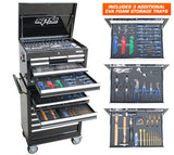 SP Tools Roller Tool Boxes & Tools 307PC Metric SAE SP50105X Black Custom Series