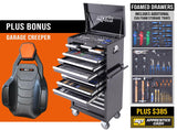 SP Tools ToolKit 377 Piece Metric/SAE - Black 15 Drawer Custom SP50110X including Bonus Tools